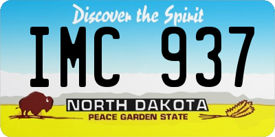 ND license plate IMC937