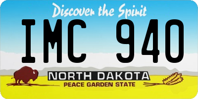 ND license plate IMC940