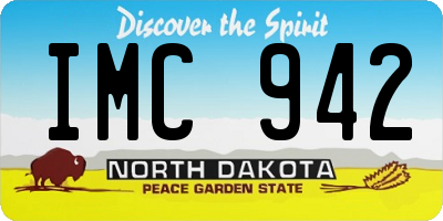 ND license plate IMC942