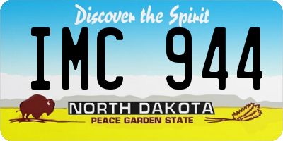 ND license plate IMC944