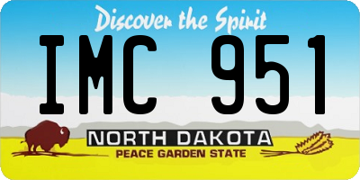 ND license plate IMC951