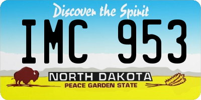 ND license plate IMC953