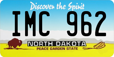 ND license plate IMC962