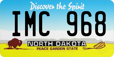ND license plate IMC968