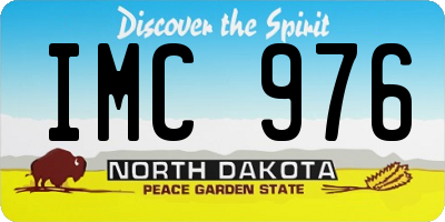 ND license plate IMC976