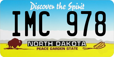 ND license plate IMC978