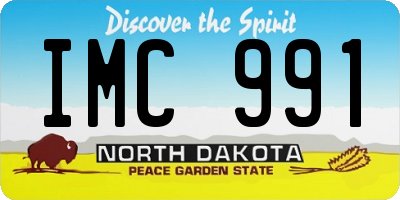 ND license plate IMC991