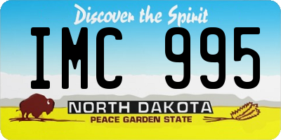 ND license plate IMC995