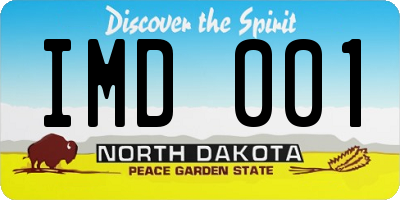 ND license plate IMD001