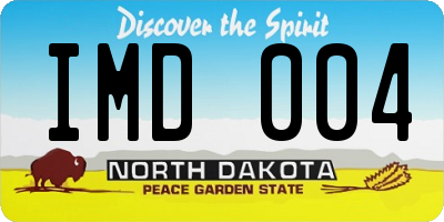 ND license plate IMD004