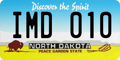 ND license plate IMD010