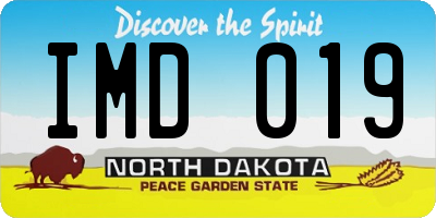 ND license plate IMD019