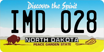 ND license plate IMD028