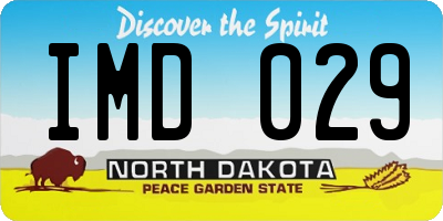 ND license plate IMD029