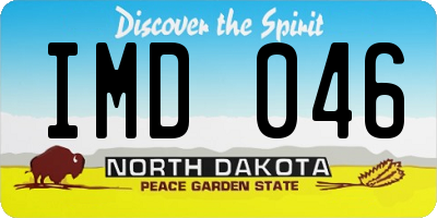 ND license plate IMD046