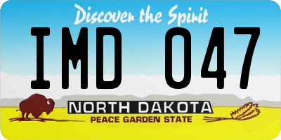 ND license plate IMD047