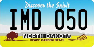 ND license plate IMD050