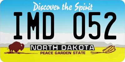 ND license plate IMD052