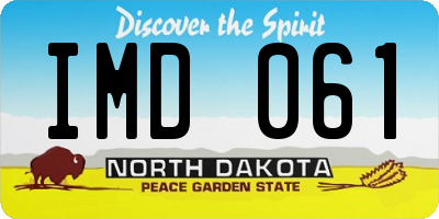 ND license plate IMD061