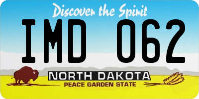 ND license plate IMD062