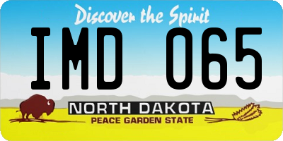 ND license plate IMD065