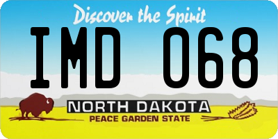 ND license plate IMD068
