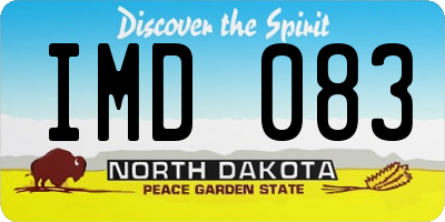 ND license plate IMD083