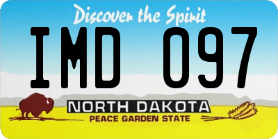ND license plate IMD097