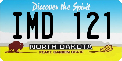 ND license plate IMD121