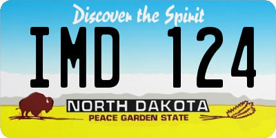 ND license plate IMD124