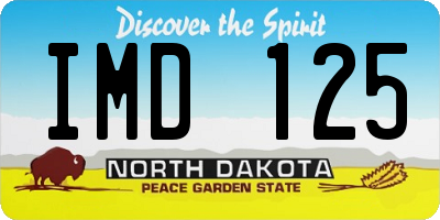ND license plate IMD125