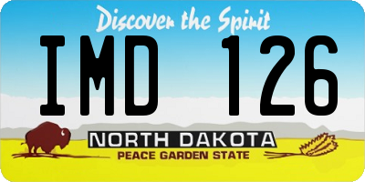 ND license plate IMD126