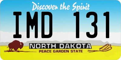 ND license plate IMD131