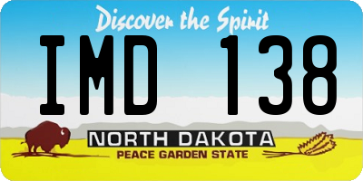 ND license plate IMD138