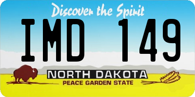 ND license plate IMD149