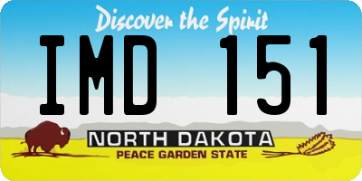 ND license plate IMD151