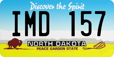 ND license plate IMD157