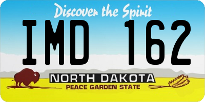 ND license plate IMD162