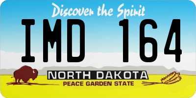 ND license plate IMD164