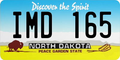ND license plate IMD165