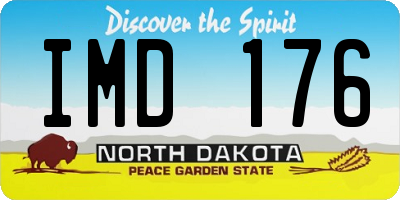 ND license plate IMD176