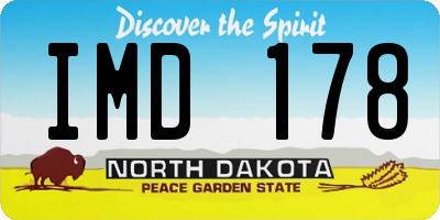 ND license plate IMD178
