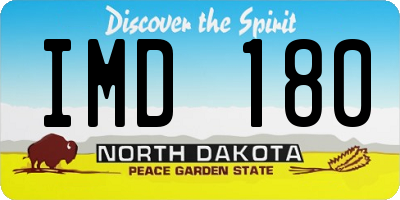 ND license plate IMD180