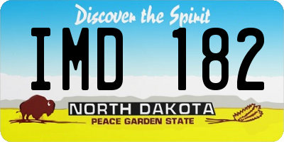 ND license plate IMD182