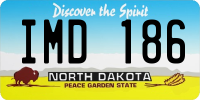 ND license plate IMD186