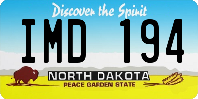 ND license plate IMD194