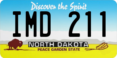 ND license plate IMD211