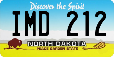 ND license plate IMD212