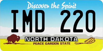 ND license plate IMD220