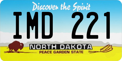 ND license plate IMD221